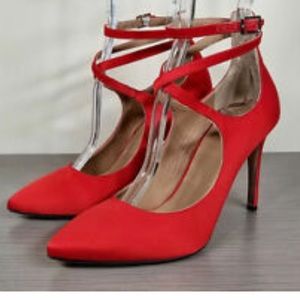 Red Satin LEWIT Heels 👠